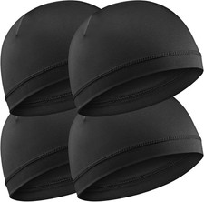 Wave Caps for Black Men, 4PCS Silky Stocking Caps Breathable Elastic Sports Band