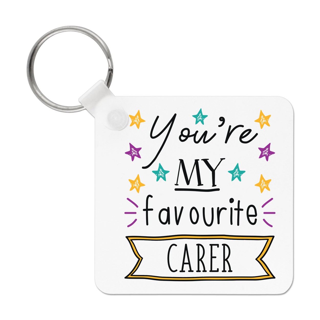 You're My Favourite Carer Stars Keyring Key Chain - Funny Best Nurse