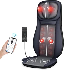 Snailax Shiatsu Neck Back Massager with Heat, APP Control, Full Body Massage Cha