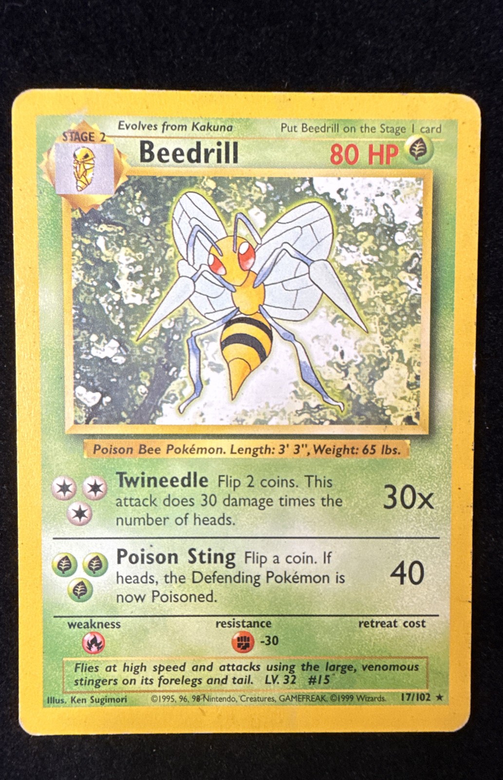 Beedrill - Base Set - 17/102 - Pokemon TCG - MP