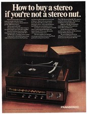 Panasonic Vintage Ad 1960s Electronics Advertising RE 767 Stereo System 1968