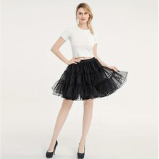 Wedding Above Knee Women Petticoat 50S Vintage Crinoline Underskirt Prom Tutu