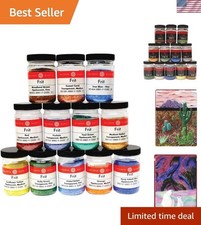 Complete Fusible Glass Frit Kit - 12 Colors, Glass Jars, 90 COE Compatibility