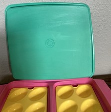 Tupperware Vintage Deviled Egg Tray Keeper Ca...