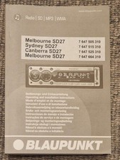 Blaupunkt Melbourne Sydney Canberra SD27: Manual und Entriegelungswerkzeug