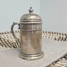 R. WALLACE & SONS Sterling Silver Powdered Sugar Shaker w/ Handle No. 5630