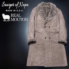 Sawyer Of Napa 70s Mouton Ranch Coat USA Made Lambskin Size 40