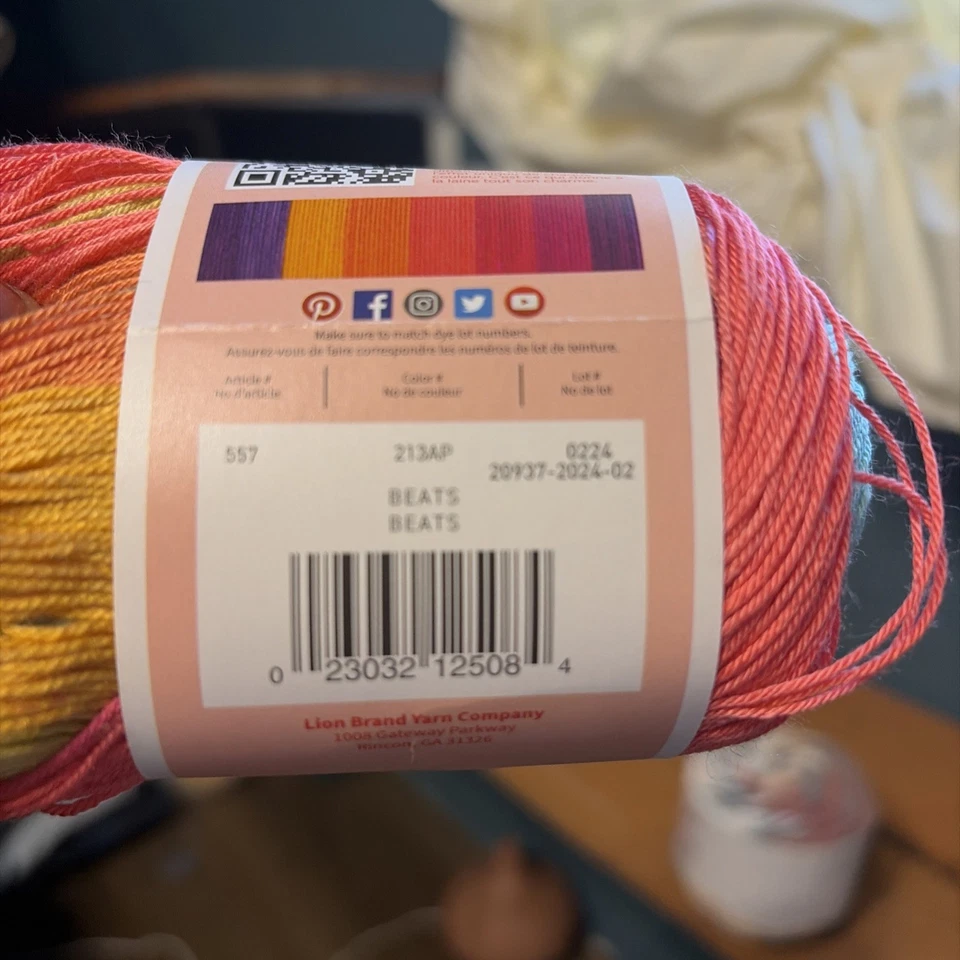 NUEVO CON ETIQUETAS 2 madejas marca león mandala cuerda hilo acústico y ritmos Foto 4 de 4