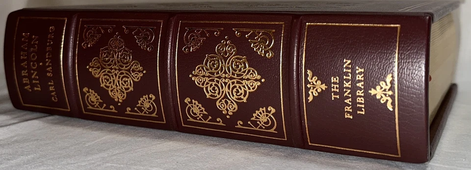 Vintage Franklin Library Abraham Lincoln 1978 Leather Limited Edition Sabdburg Foto 3 de 4