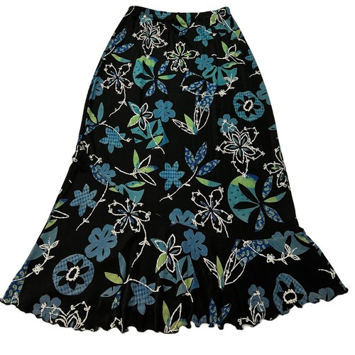 Vintage Y2K Mirasol Women Maxi Skirt Sz M Pull On Floral Whimsigoth Fairy Grunge - Picture 2 of 6