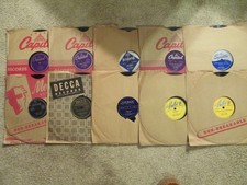 Lot of 20 Jazz, Big Band Pop 10" 78 RPM Records - Various Artists
