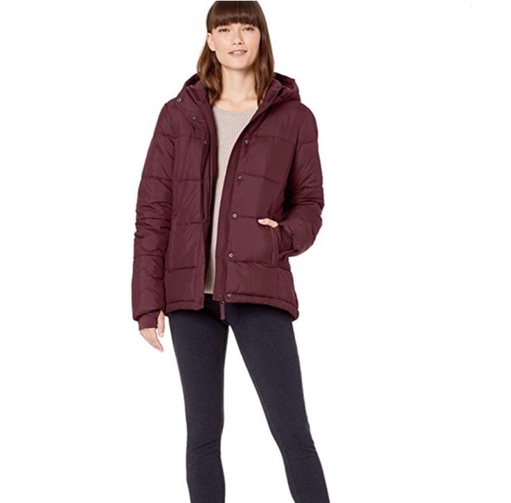 Amazon Essentials Burgundy Heavy-Weight Hooded Pu… - image 1