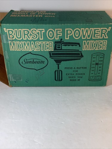 Vintage Sunbeam Avocado Mixmaster Handheld Mixer Beaters MCM Retro Moms Kitchen - Picture 12 of 14