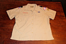 Boy Scouts of America BSA Women's Shirt Tan X-Large Vented Poly Microfiber Glued
