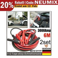 2 setz 6m 50mm² 3000Amp Starthilfekabel Überbrückungskabel LKW PKW Starterkabel