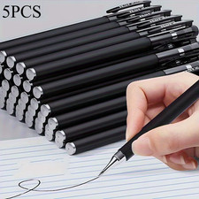 5/10/20Pcs Quick-Drying Gel Pens, 0.5Mm Fine Tip, Black Ink - Ideal Choice for O
