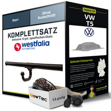 Für VW T5 Multivan Anhängerkupplung starr +eSatz 13pol 05.2003-08.2009 AHK