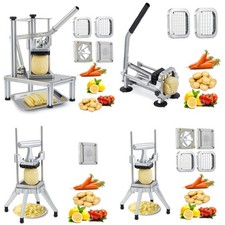 kommerzie Edelstahl-Kartoffelschneider Pommesschneider mit 1-4 Schneideeinsätzen
