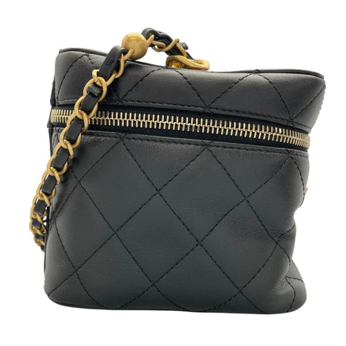 Sac à bandoulière CHANEL Panny noir en peau d'agneau AS3228 #OKB1913 - Photo 4/9