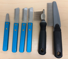 Juego de 6 cuchillos peladores Master Grooming de acero inoxidable para perros gruesos EXCELENTE
