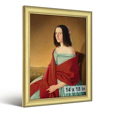 HLiWEGNS Brushed Gold Frame Poster Frame Brushed Gold Finish Picture Frame 14 x