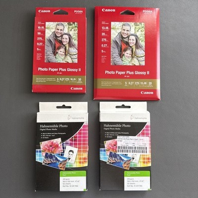 Fotopapier Set: Canon Photo Paper Plus Glossy II + Hahnemühle Photo Pearl