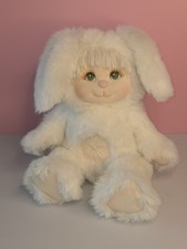 Juguete de peluche Mattel My Child Pet Bunny 1986 blanco crema bronceado articulado tan lindo