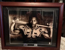 BO JACKSON AUTOGRAPH SIGNED BO KNOWS FOOTBALL / BASEBALL FRAMED 16X20 - BO HOLO!