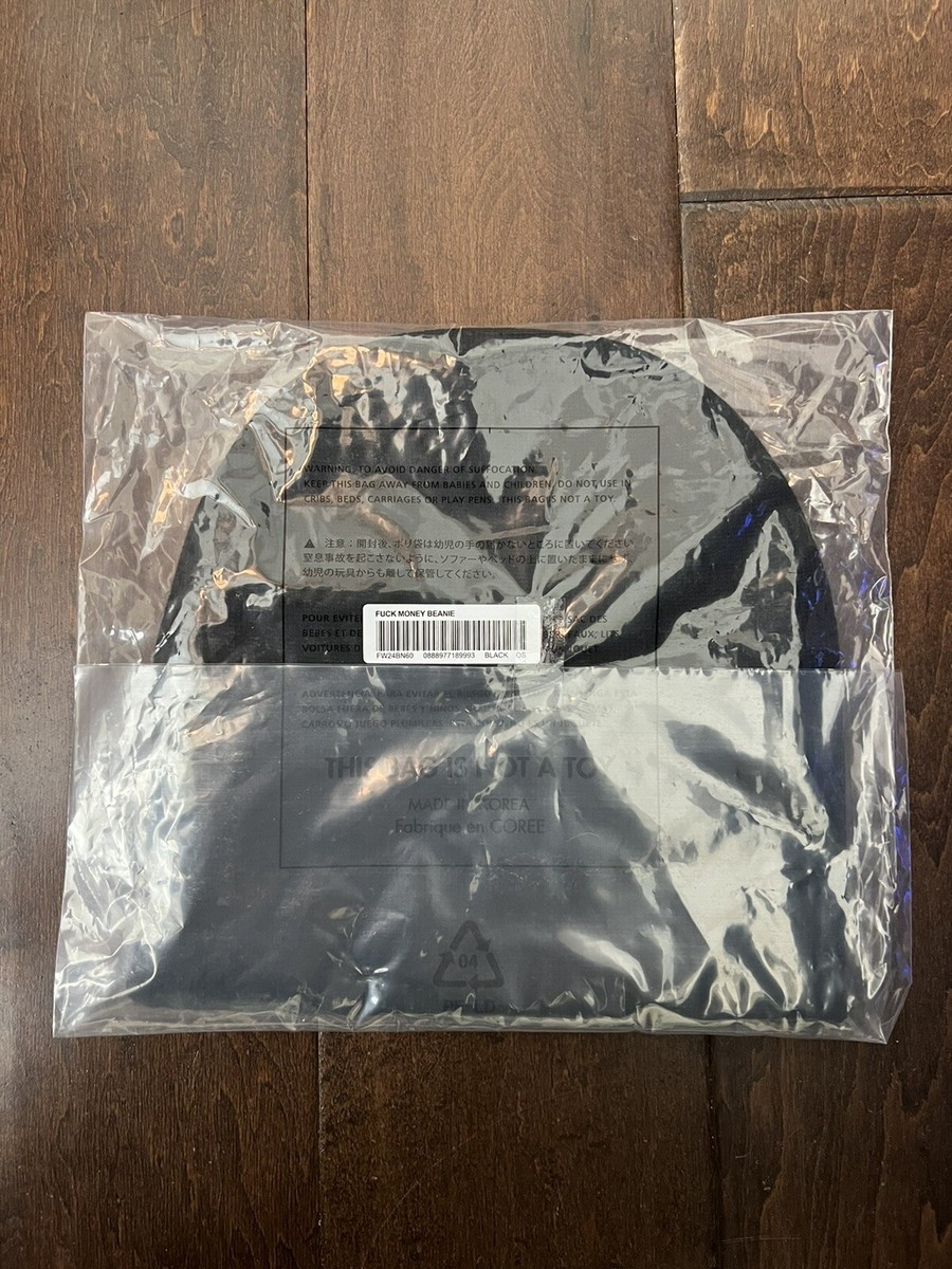 Supreme FW24 Fuck-Money Cross Acrylic Beanie Black White One