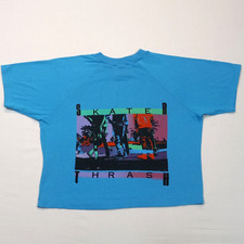 M 1988 Ocean Pacific Skateboarding Crop T-Shirt Vintage 80s Single Stitch