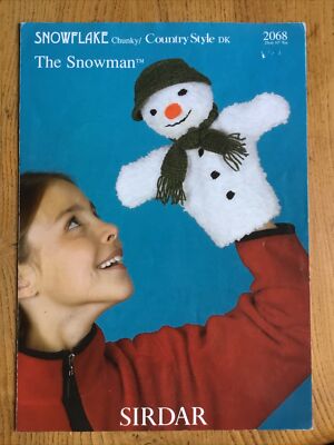 SIRDAR 2068 Original Der Schneemann Handpuppe Strickanleitung