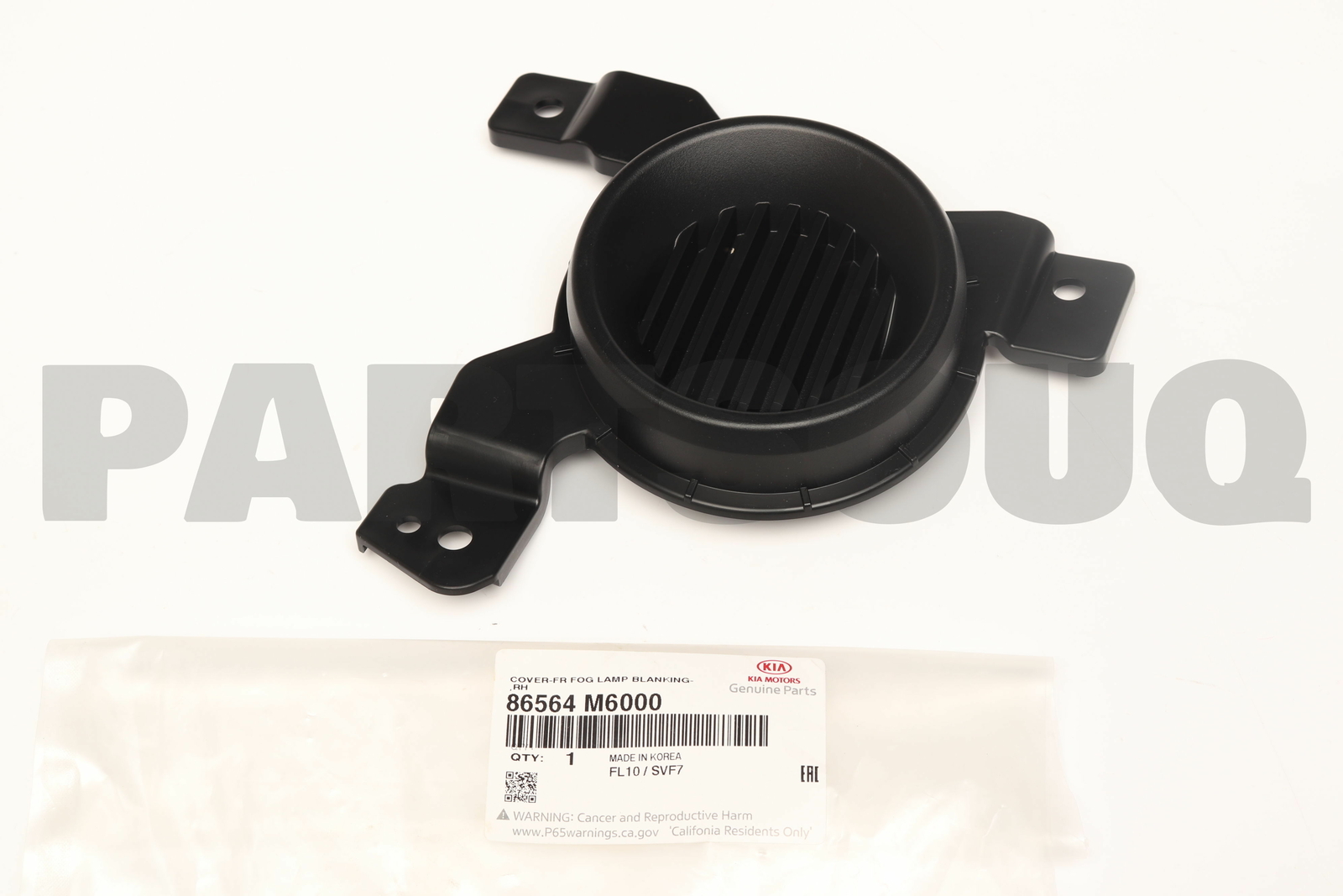 86564M6000 Genuine Hyundai / KIA COVER-FR FOG LAMP BLANKING,RH | eBay
