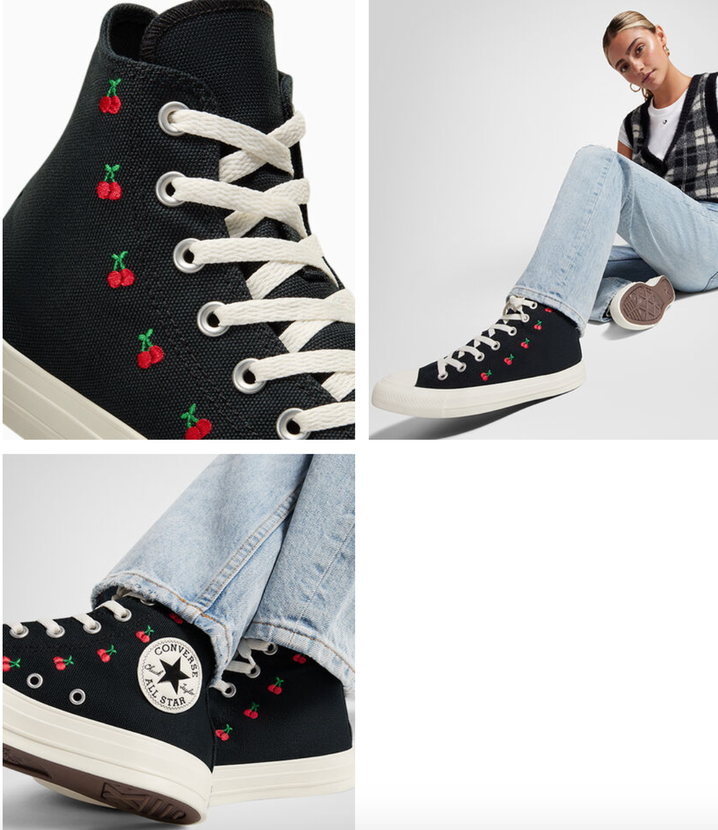 NEW Women's Converse Chuck Star Cherries Hi Floral Spring