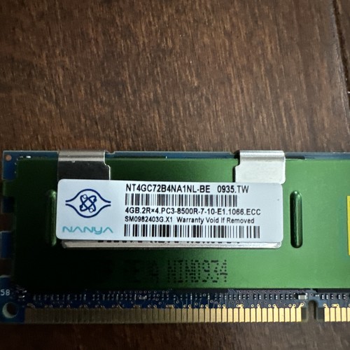 Nanya NT4GC72B4NA1NL-BE 4GB PC3-8500R DDR3 SDRAM Server Memory - Picture 2 of 4