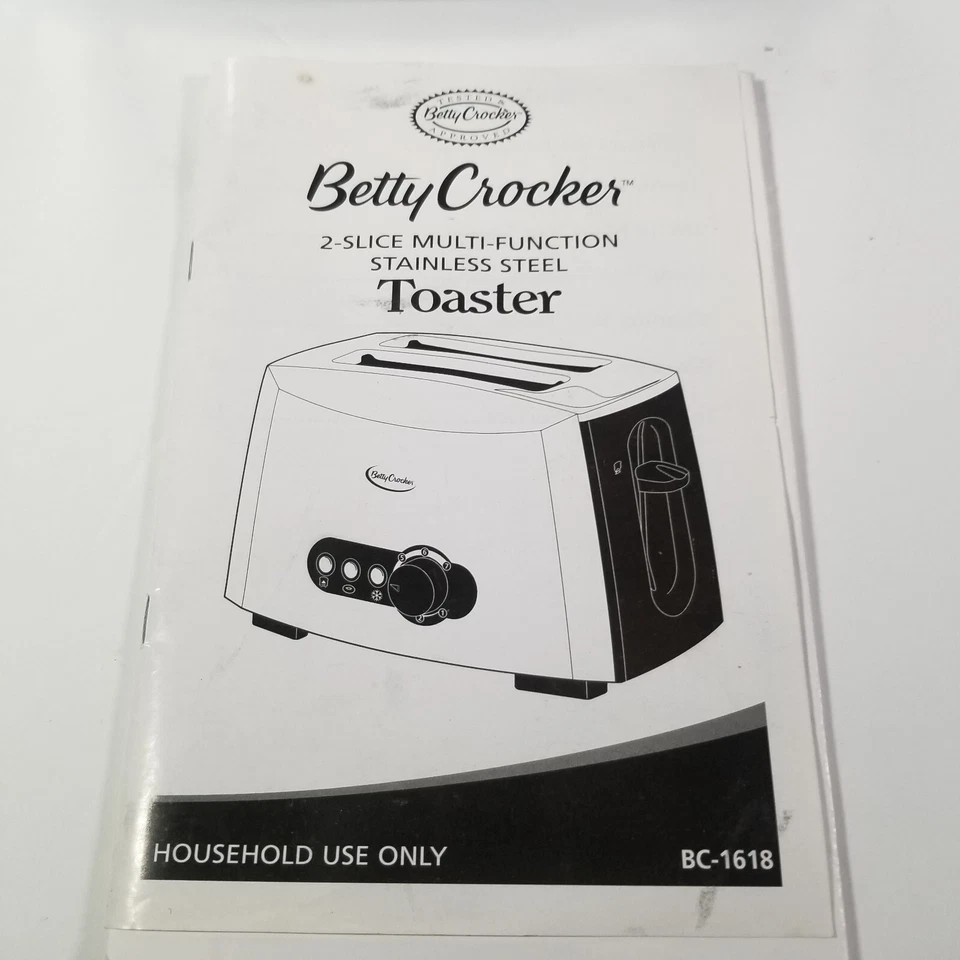 Betty Crocker BC-1618C 2 片烤面包机拉丝不锈钢测试工作 — 第 3/4 张图片