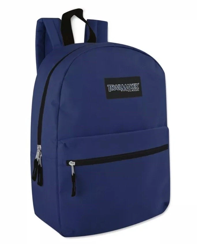 Lote de 24 mochilas clásicas Trailmaker de 17 pulgadas al por mayor en 12 colores surtidos Foto 2 de 4