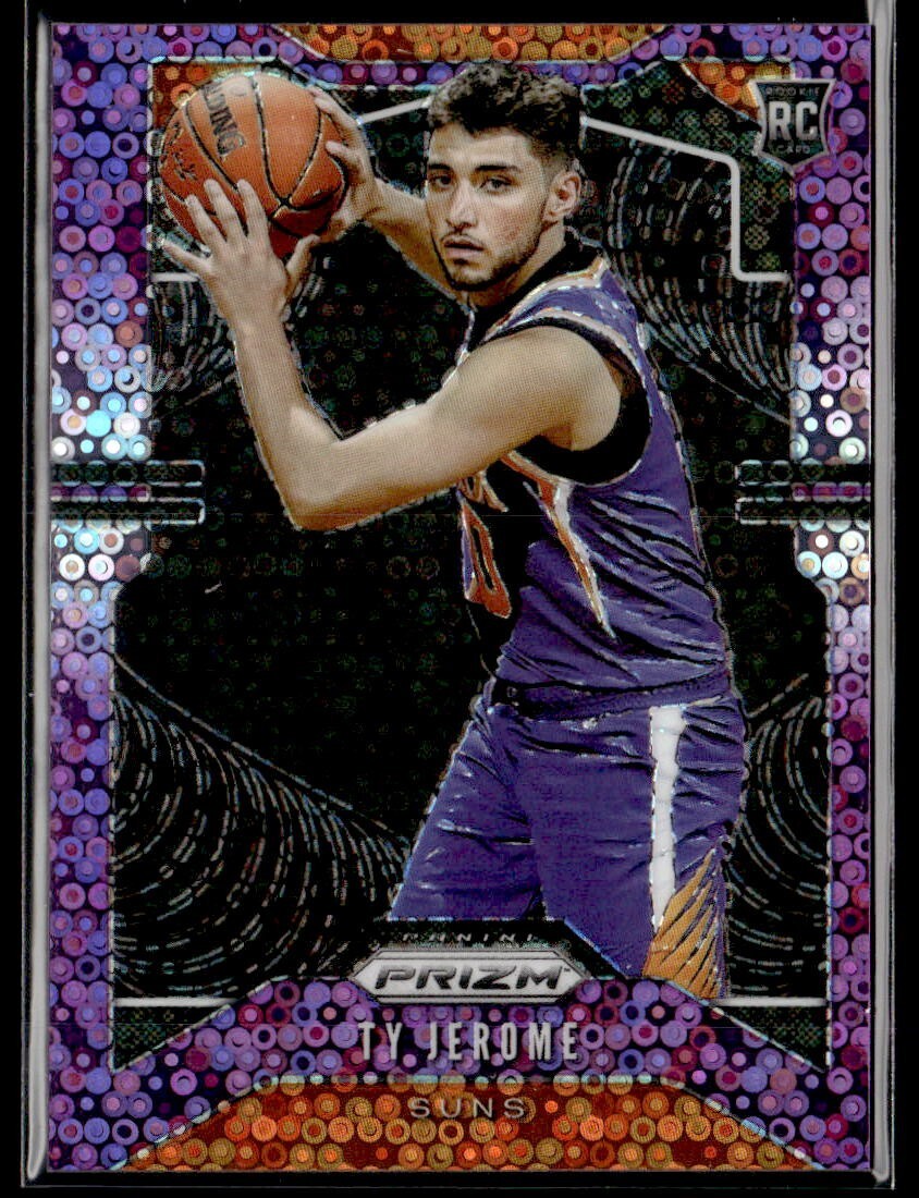 2019-20 Panini Prizm Ty Jerome Fast Break Purple Prizm RC #'d/75 #268 Suns