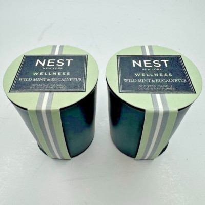 2X Nest New York Wild Mint & Eucalyptus Scented Candle, 0.95oz/27g Mini