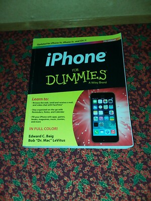 Iphone for Dummies 7th Edition Paperback 2014 5c 5s ios7 Edward Baig Dr. Mac