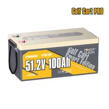 Power Queen 48V 100Ah Bluetooth Golf Cart Lithium Battery Low Temp Cut Off BMS