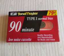 Tone Master Type I Normal Bias Blank Cassette Tape 90 Minutes