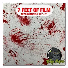 Hydrographic film Blood Splatter hydro dip dipping 7' x 20"
