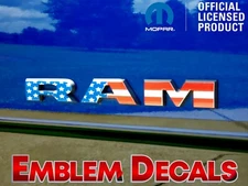RAM 1500 DT " R A M " USA Design Door Emblems Overlay  Decal 2025 2026
