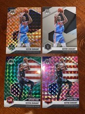 2020-21 Panini Mosaic Kevin Durant Orange + Green + Pink + Base Nets