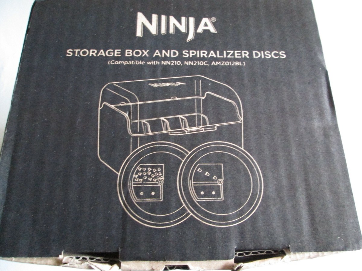 NINJA Processor Storage Box & 2 Spiralizer Discs Compatible With