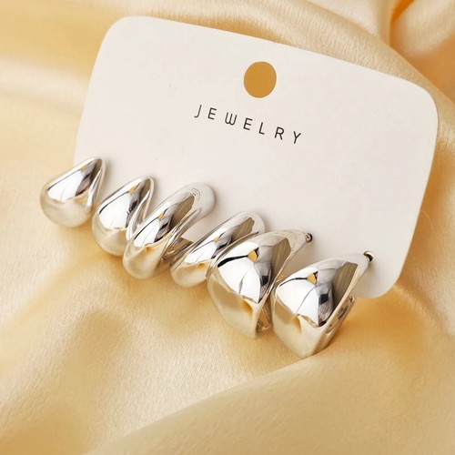 Hypoallergenic 925 Sterling Silver Filled Thick Chunky Hollow Ear Hoop Earrings - Picture 6 of 7