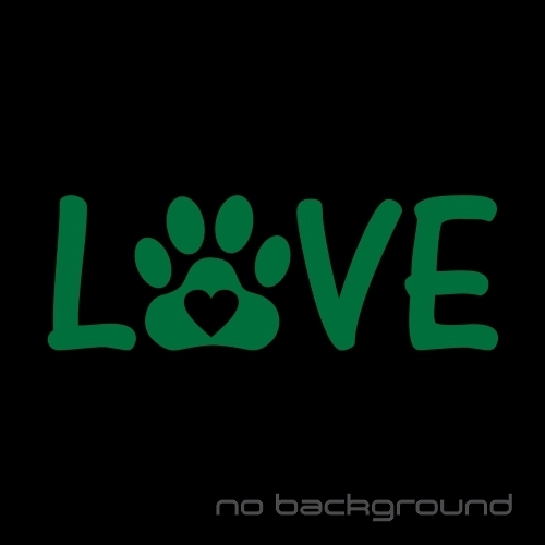 Love Paw Sticker Vinyl Decal - Cat Dog Heart Print Pet Animal Car Window Bumper - Picture 13 of 16