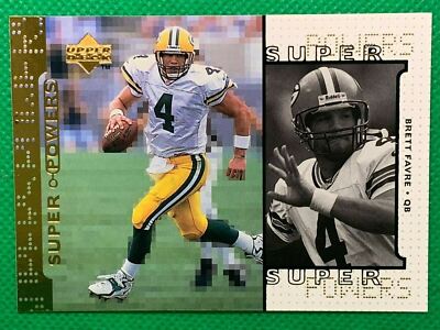 1998 Upper Deck Super Powers #4 Brett Favre HOF INSERT Green Bay Packers