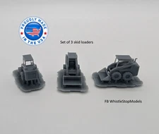 HO Scale Set of 3 skid loaders HO9006
