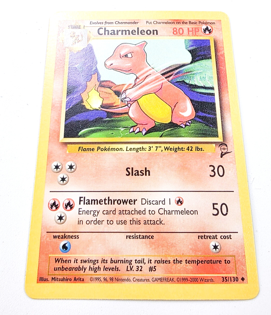 Charmeleon 35/130 Uncommon Base Set 2 Pokemon Trading Card Vintage VG -NM